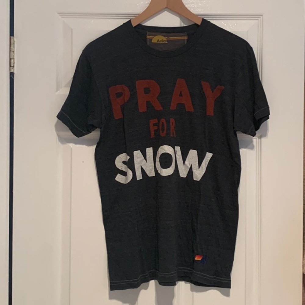 Aviator Nation ‘Pray For Snow’ Soft Tee Sz M